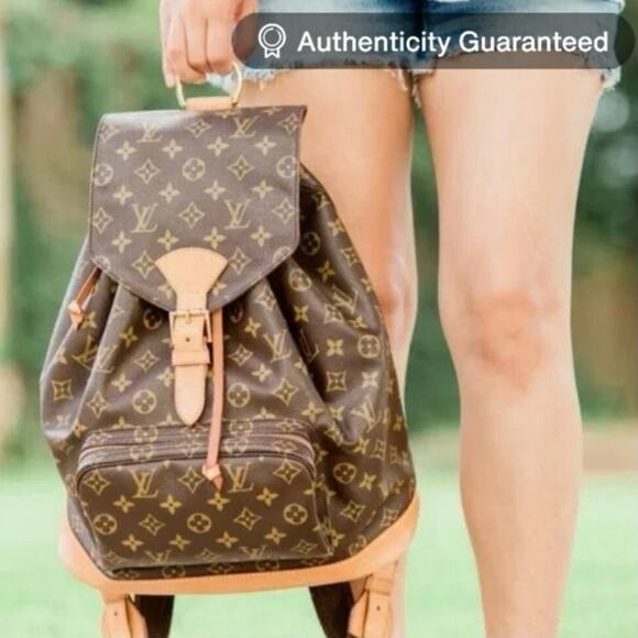Louis Vuitton Monogram Montsouris GM Leather Drawstring Backpack Academic - Picture 16 of 16